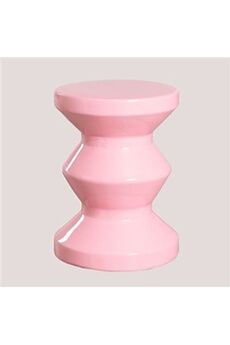 table d'appoint sklum table d'appoint ronde en céramique (ø33 cm) bolöh rose 44 cm