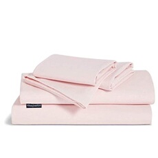 Parure de lit - - En coton -155x200 cm - Rose