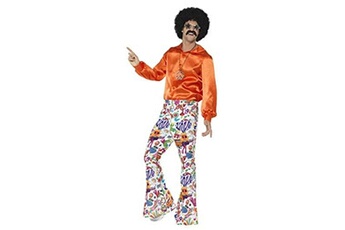 Déguisement adulte Smiffy's Smiffys pantalon à pattes d'éléphant cool années 60, homme, multicolore xl