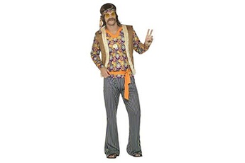 Déguisement adulte Smiffy's Smiffys 44680 costume chanteur hippie années 60 - homme - multicolore - xl
