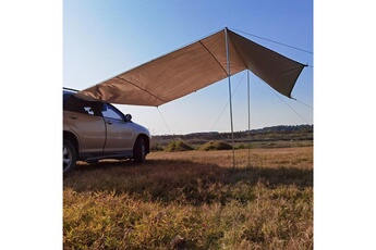 Tente et tipi enfant Insma 300*150cm auvent latéral de voiture portable étanche camping en plein air abri de soleil kakki