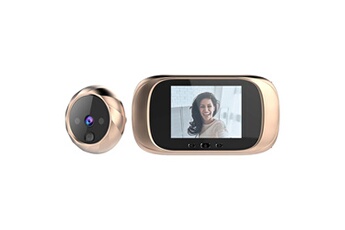 Ecoute bébé Babyphone Sonnette numérique intelligente doré écran couleur lcd de 2.8 pouces vision nocturne caméra vidéo sonnette de porte extérieure