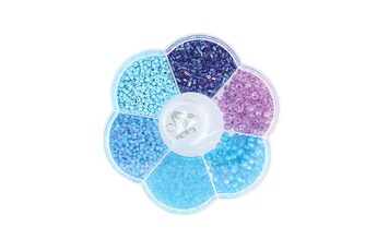 Bijou de déguisement Artemio Assortiment de perles en plastique bleu - 130 g