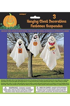 Article et décoration de fête GENERIQUE 3 fantomes à suspendre - décorations halloween