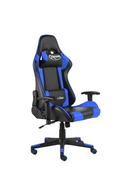 Chaise gaming vidaXL Chaise de jeu pivotante Bleu PVC