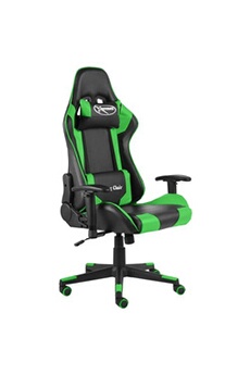 Chaise gaming vidaXL Chaise gaming pivotante Vert PVCChaise Gamer Siège Gaming Fauteuil Gamer