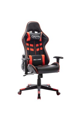 Chaise gaming vidaXL Chaise de jeu Noir et rouge Cuir artificiel