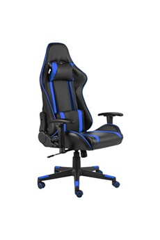 Chaise gaming pivotante Bleu PVCChaise Gamer Siège Gaming Fauteuil Gamer