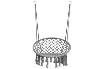 Balançoire et portique multi-activités Vidaxl Chaise à bascule en hamac 80 cm gris