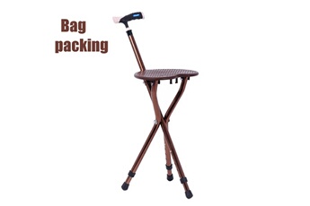Accessoires de ménage Insma Bâton de marche pliant réglable de tabouret de chaise de canne de marche avec le siège portable swagx