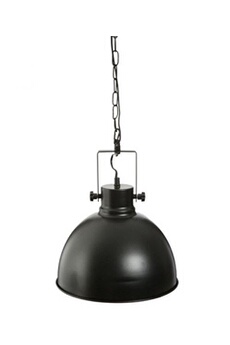 suspension pegane suspension ronde en métal coloris noir - diamètre 30 x hauteur 35 cm