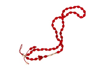Bijou de déguisement Avizar Bijou de téléphone bracelet à perles rouges collection audacious