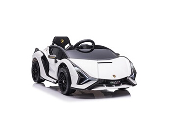 Véhicule électrique pour enfant HOMCOM Voiture électrique enfants de sport supercar 12 v - v. Max. 8 km/h effets sonores + lumineux blanc