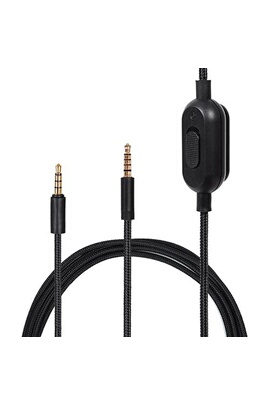 Accessoires audio GENERIQUE Câble 3,5 mm avec contrôle pour casque Logitech  GPRO X G233 G433 Noir