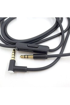 Accessoires audio GENERIQUE Câble 3,5 mm audio avec contrôle pour casque Sony MDR-10R MDR-1A XB950 Z1000 Noir