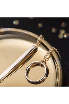 Bijoux (OBS) Shop Story Circle necklace : collier lasso coulissant or ou argent - or