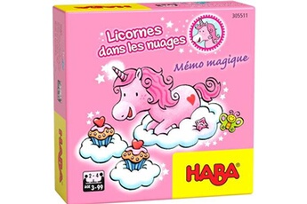 Loto mémo et domino Haba Haba licorne mémoire carton brillant junior 32 pièces (fr)