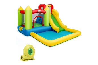 Aire de jeu gonflable Costway Costway château gonflable pour enfants de 3 à 10 ans max 135kg aires de jeux multiples