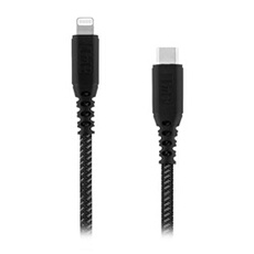 T'nB Xtrem work Pro serie - Câble Lightning - Lightning mâle pour 24 pin USB-C mâle - 1.5 m - gris, noir