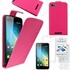 Coque Portefeuille Cuir PU Effet Daim Pour Wiko Lenny 4 - Rouge Magnétique