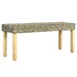 Banc Banquette Salon 150cm Lin Gris Foncé - Bois Massif Rembourré Confortable
