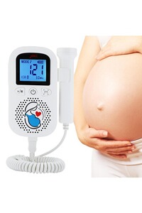 Sunydog Ménage fœtal Doppler bébé Moniteur Cardiaque prénatal écran LCD fœtus-Compteur Vocal Femme Enceinte Produit de Soins Quotidiens 