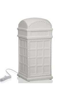 lampadaire versa lampe à poser cabine téléphonique - en porcelaine - 24 cm