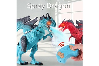 Autre jeux éducatifs et électroniques Jouet Jouets dinosaure télécommandé bleu électrique dragon à grand spray éclairage rugissant marchant cadeaux pour garçons enfants