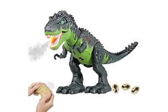 Autre jeux éducatifs et électroniques Jouet Jouets dinosaure télécommandé gris tyrannosaure rex rc modèle pondant des oufs éclairage marchant cadeaux pour enfants garçons