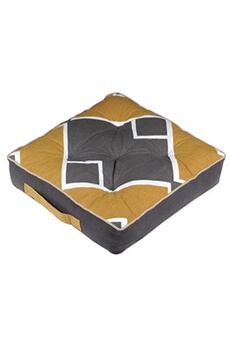 pouf stof - coussin de sol avec poignée collection alabama 45 x 45 x 10 cm