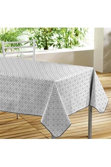 nappe de table douceur d'interieur nappe rectangle 140 x 240 cm pvc imprime moderna blanc