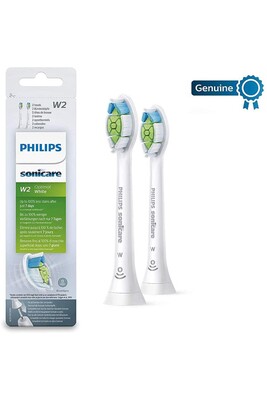 Brosse à dents électrique Philips Philips sonicare hx6062/12 lot de 2 têtes de brosse de rechange blanc