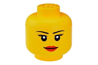 Lego Lego Boîte de rangement tête de fille mini 10 x 11 cm polypropylène jaune