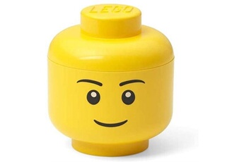 Lego Lego Boîte de rangement tête de garçon mini 10 x 11 cm polypropylène jaune
