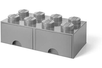 Lego Lego Pierre de rangement avec tiroirs 8 tenons 50 x 18 cm pp gris clair