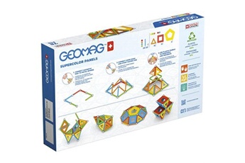 Autres jeux de construction Geomag Jeu de construction geomag ecofriendly supercolor 78 pièces