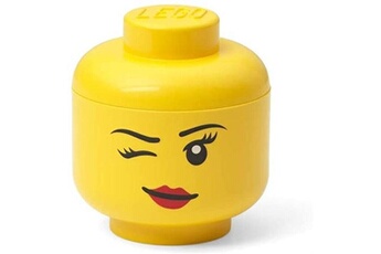 Lego Lego Boîte de rangement tête de winky mini 10 x 11 cm polypropylène jaune