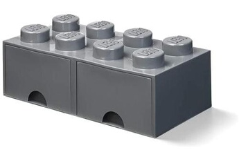 Lego Lego Pierre de rangement avec tiroirs 8 tenons 50 x 18 cm pp gris