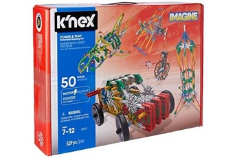 Autres jeux de construction K'nex Knex imagine jeu de construction motorisé power and play 529 pièces 7 ans et plus jouet éducatif de construction