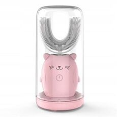 Brosse à dents électrique sonique U enfant rose 2-6 ans GENERIQUE
