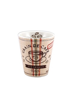 tasse et mugs faye - un gobelet expresso arabica en porcelaine - hauteur : 7.5 cm - diamètre 6.5 cm