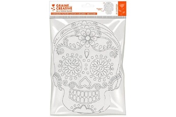 Accessoire de déguisement Graine Creative 6 masques plats en carton à colorier - calavera mexicaine