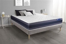 Ensemble matelas Mémoire de forme ACTIMEMO MORPHO 200x200 Maxi épaisseur 5zones de confort + sommier KIT gris