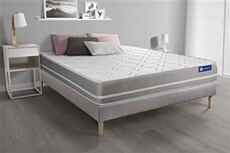 Actisom Gris Ensemble Matelas Mémoire De Forme Actimemo Touch 140X200 3Zones De Confort + Sommier Kit