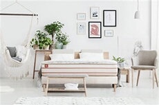 Ensemble sommier matelas LE DOUX 140x190cm Mémoire de forme 3 zones de confort - Ep. 24cm + sommier kit Blanc