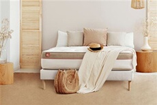 Ensemble sommier matelas LE COSY 140x200cm Mémoire de forme 7 zones de confort - Ep. 30cm + sommier kit Blanc