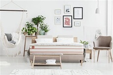 Ensemble sommier matelas LE DOUX 140x190cm Mémoire de forme 3 zones de confort - Ep. 24cm + sommier kit Beige