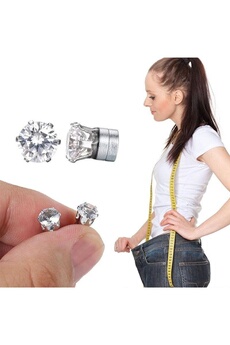 Bijou de déguisement Shop Story Boucles d'oreilles diamants / aimants minceur - perte de poids naturelle