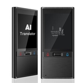 Traducteur De Langues Instantané ANFIER W10S Gris - 144 Langues Sans WiFi, IA, Traduction Image HD