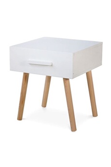 table de chevet homestyle4u table de nuit tiroir blanc en pin
